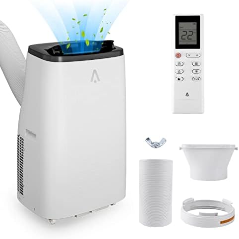 14,000 BTU 3-in-1 Portable Air Conditioner with Window Kit, Cools up to 750 Sq.Ft, 75-Pint Dehumidifier, 51db Ultra Quiet, 4-Way Airflow Remote Control, For Living room