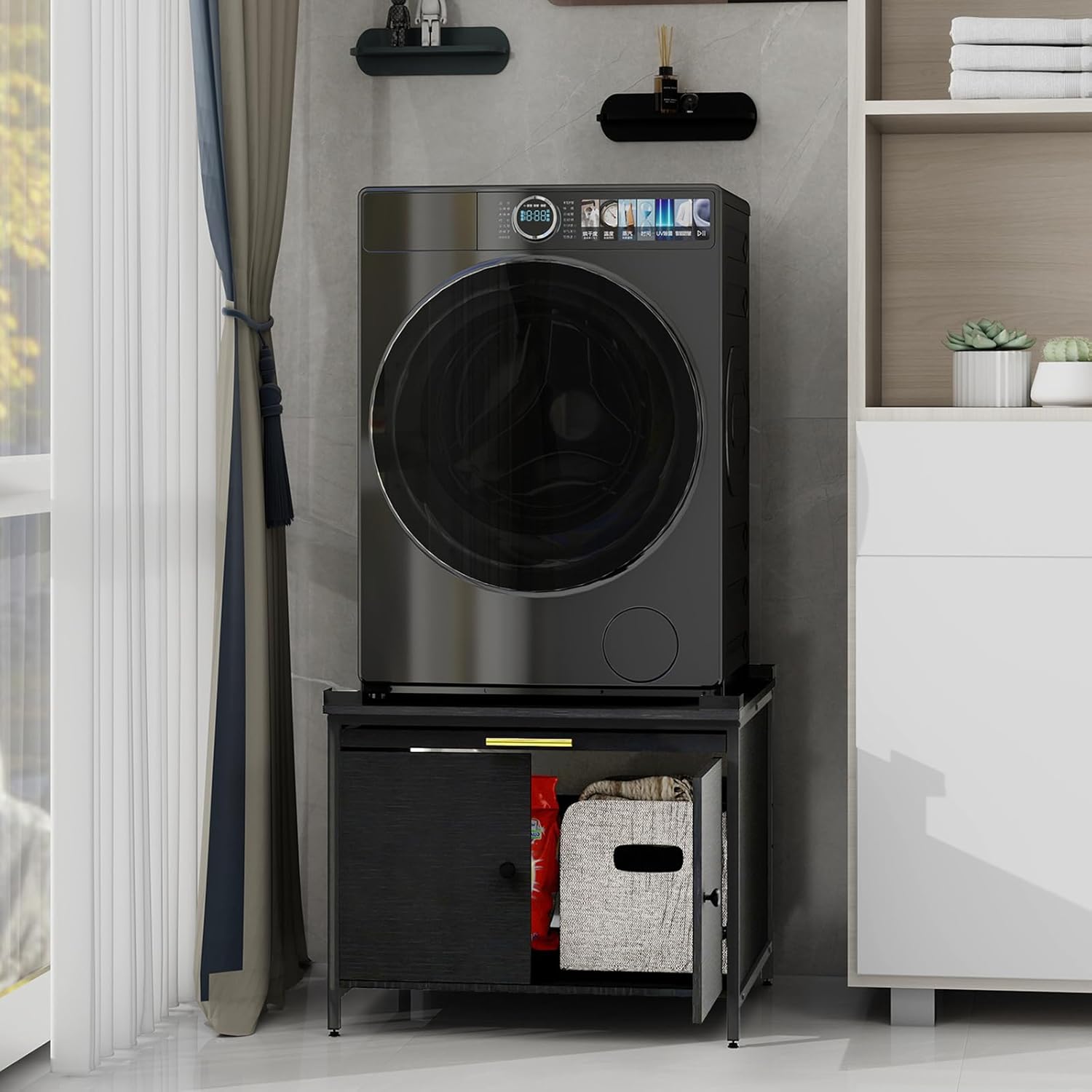 Laundry Pedestal for Washer and Dryer, 24