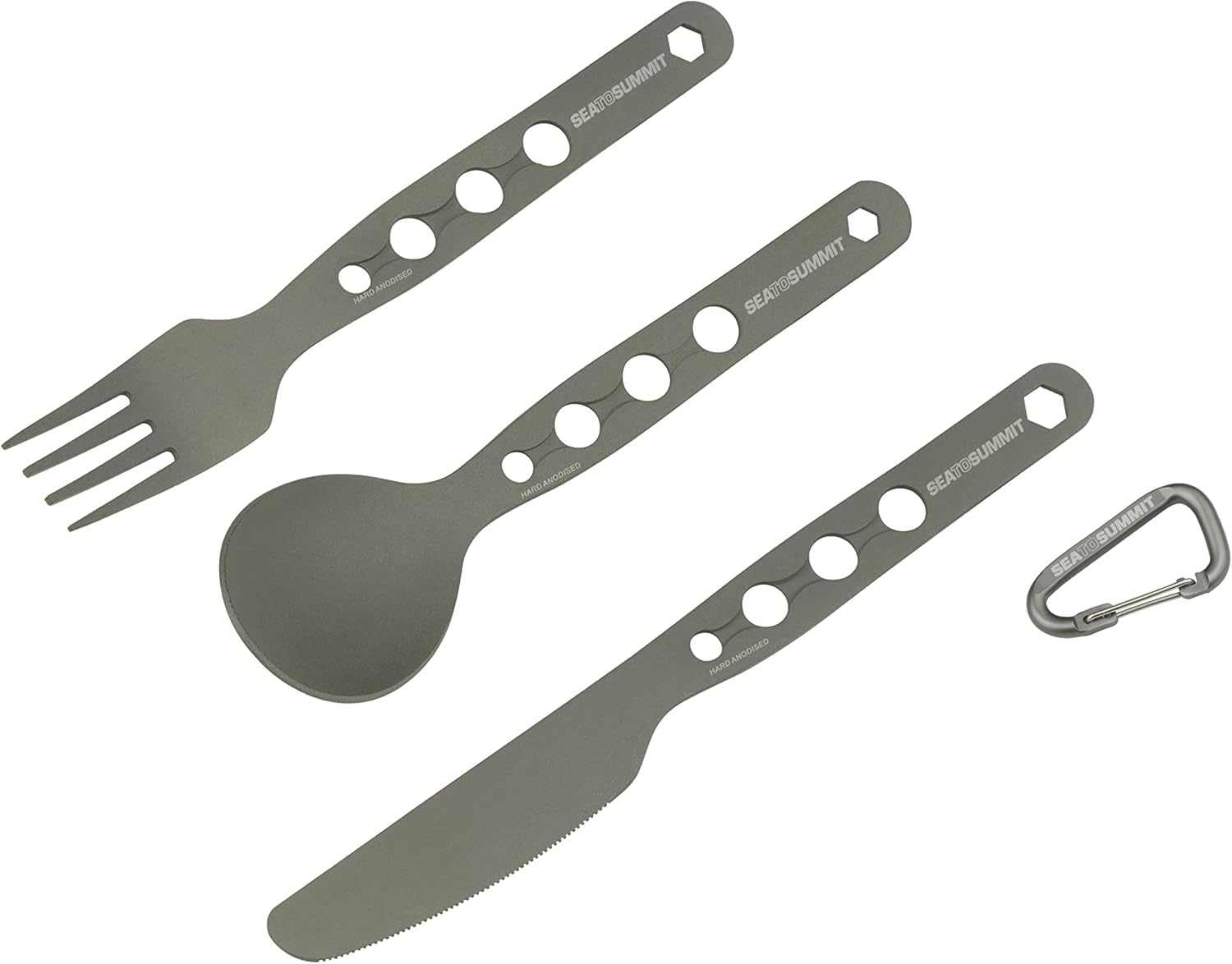 Sea to Summit Alpha Set Camping Cutlery Set with Knife, Fork, and Spoon