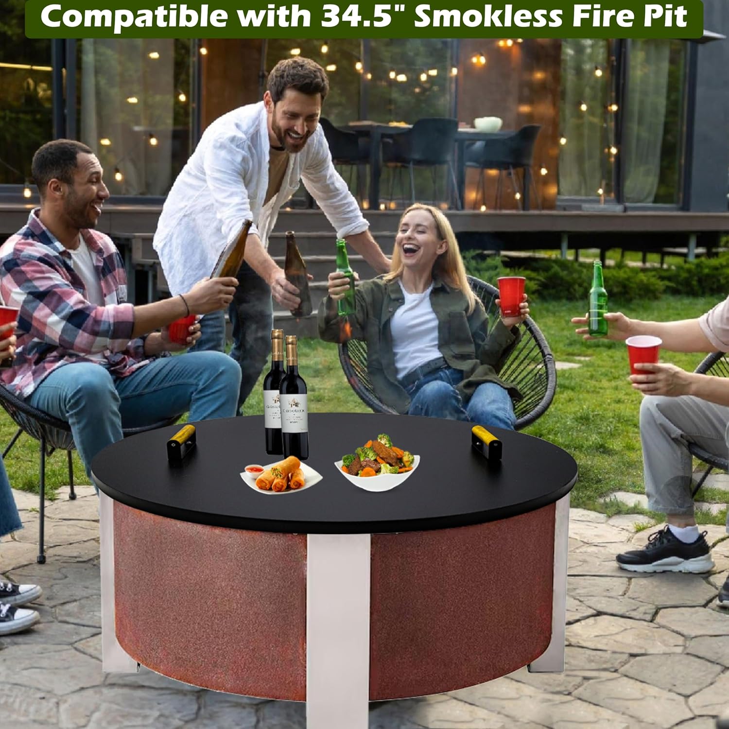 FEBTECH Smokeless Firepit Lid Round 35