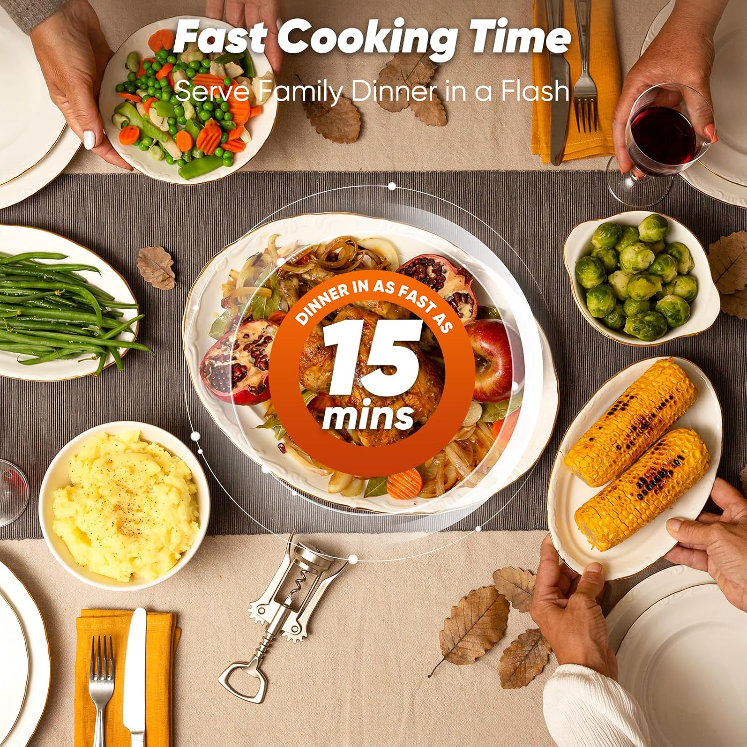 Nuwave Bravo Pro Convection Air Fryer Toaster Oven Combo, 2025 New and Improved, 10-in-1, 50°-450°F Temp Controls, Quick & Even Crisp Technology, 21Qt Capacity, Cream, PFAS Free