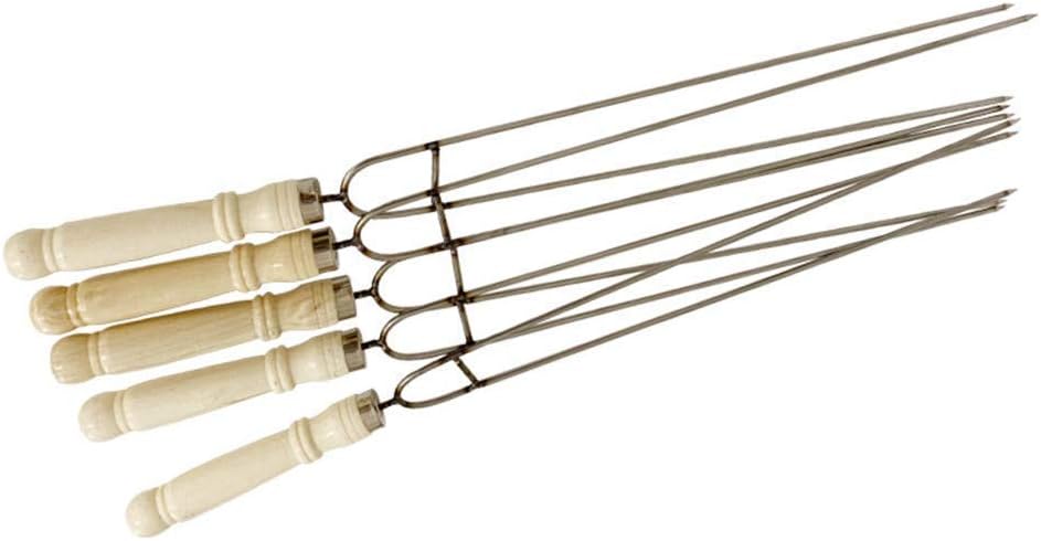 Cooking Utensils, Stainless Steel Mesh, Fork Chicken Wing Fork U Fork Non-Magnetic Grill Needle Barbecue Wood Sign Tool Utensil Accessories Barbecue