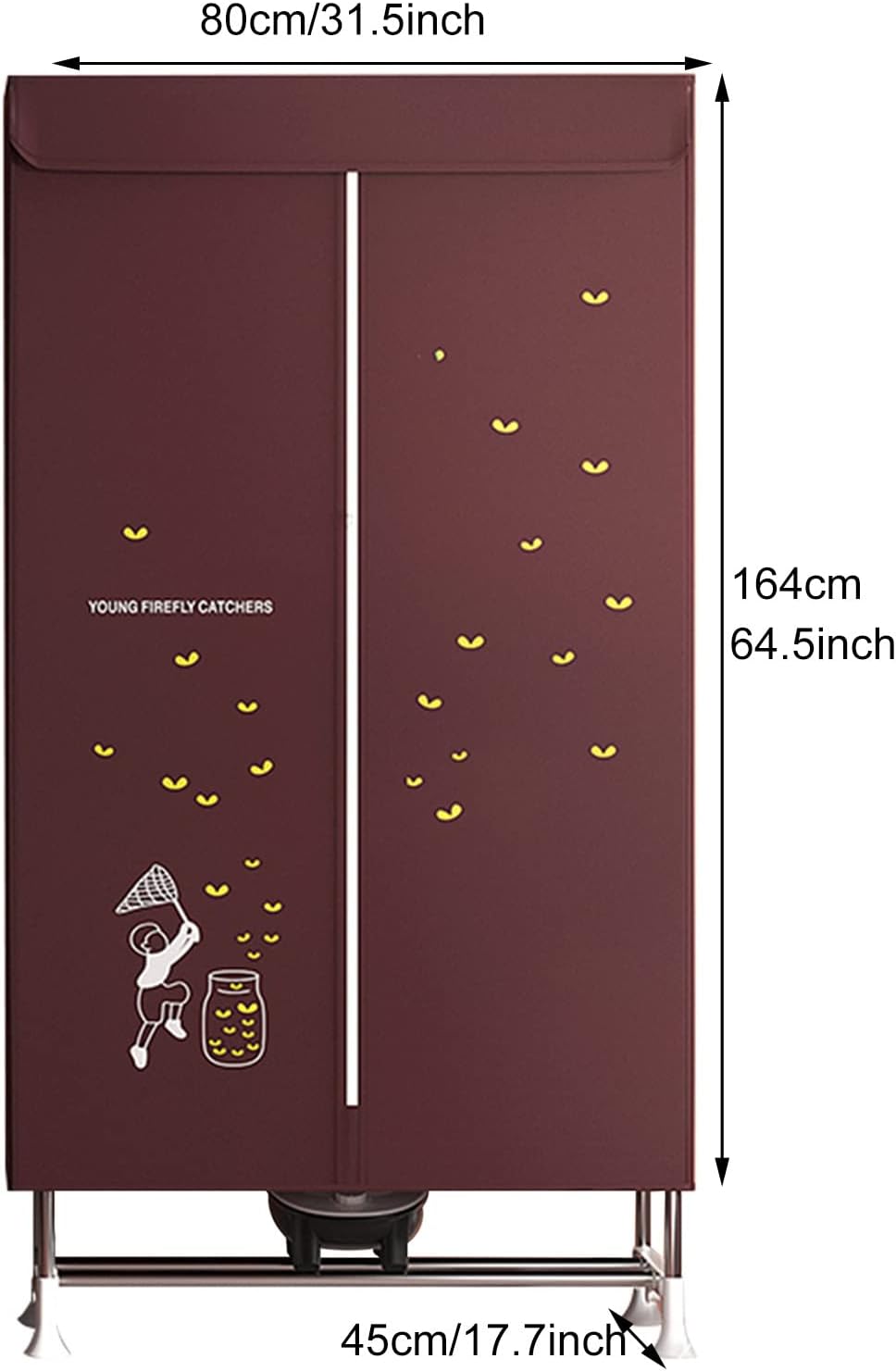 1500W Heated Clothes Airer, Electric Portable Clothes Airer Dryer, Stainless Steel Clothes Drying Racks Load Capacity 15kg, Overheating Protection, Double Layer for Apartment The New