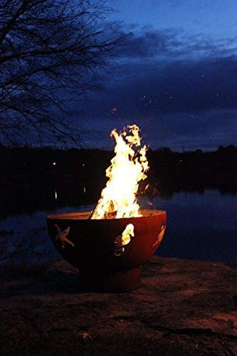 Fire Pit Art Sea Creatures Wood Fire Pit (SeaCreatures)