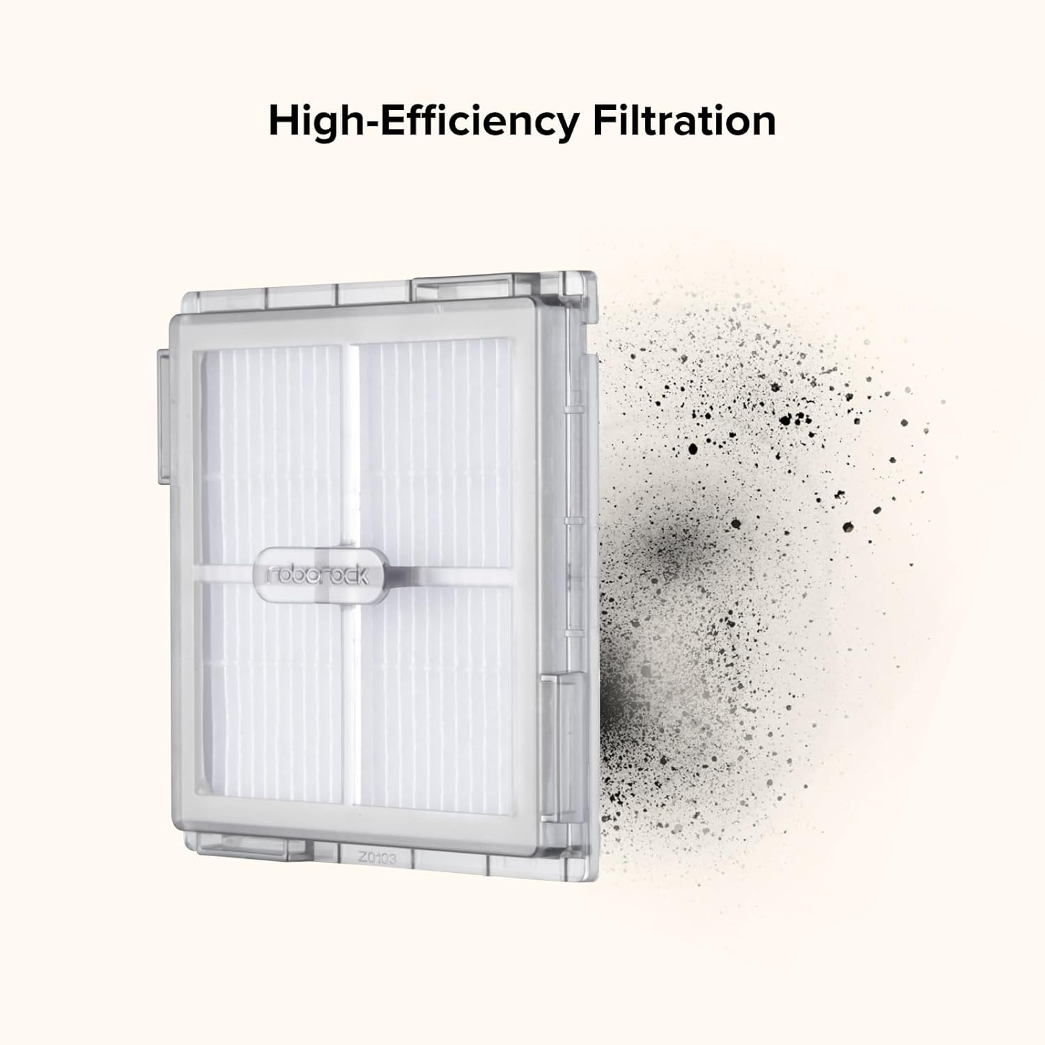 roborock Q10 X5 Robot Vacuum and Mop Combo White with 2 Pack Washable Filter Replacement