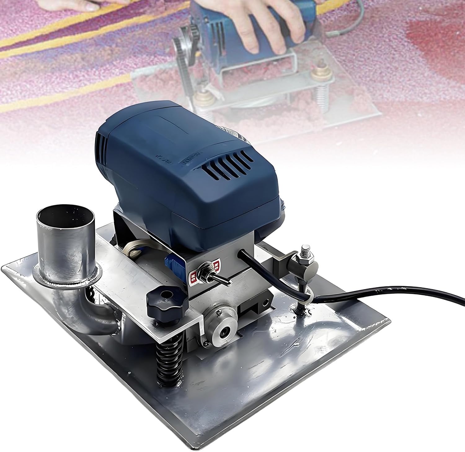 Carpet Flat Shearing Mahcine, 500w Portable Flat Shearing Machine for Carpet Rug, 15000rpm Carpet Cleaning Machines, 3 in Rotating Blade, for Household 110V