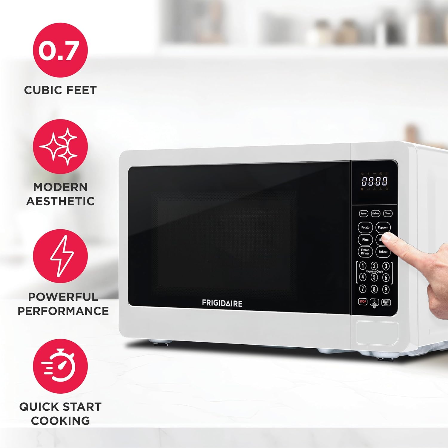 FRIGIDAIRE EMW733-WHITE Microwave, 0.7 cu. ft, White