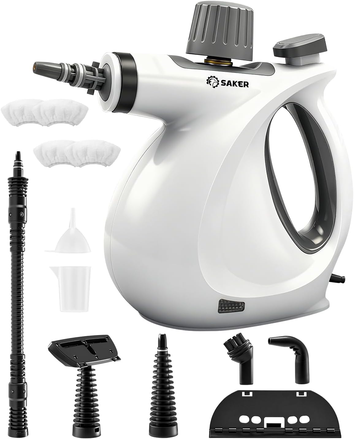 Saker Handheld Steam Cleaner Upgraded,Portable Steam Cleaner for Home,1050W Steam Cleaner,Quick Heating & Deep Cleaning of Floors, Cars, and Kitchen(with 9 Fiber Cloths)