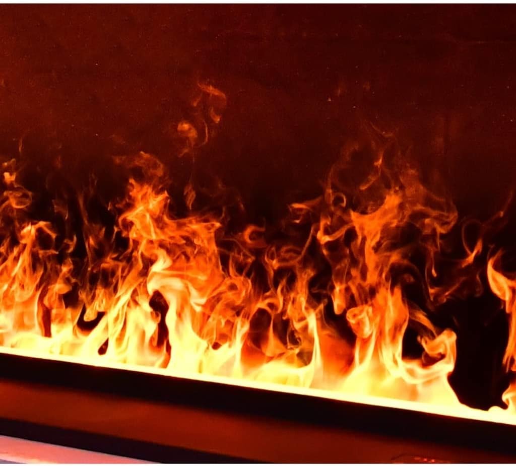 3D Water Vapor Fireplace with Humidifier Flame Embedded Electric Fireplaces Humidifier Atomization Electric Fireplace 3D Simulation Flame Remote Control and Touch Screen Control(C)