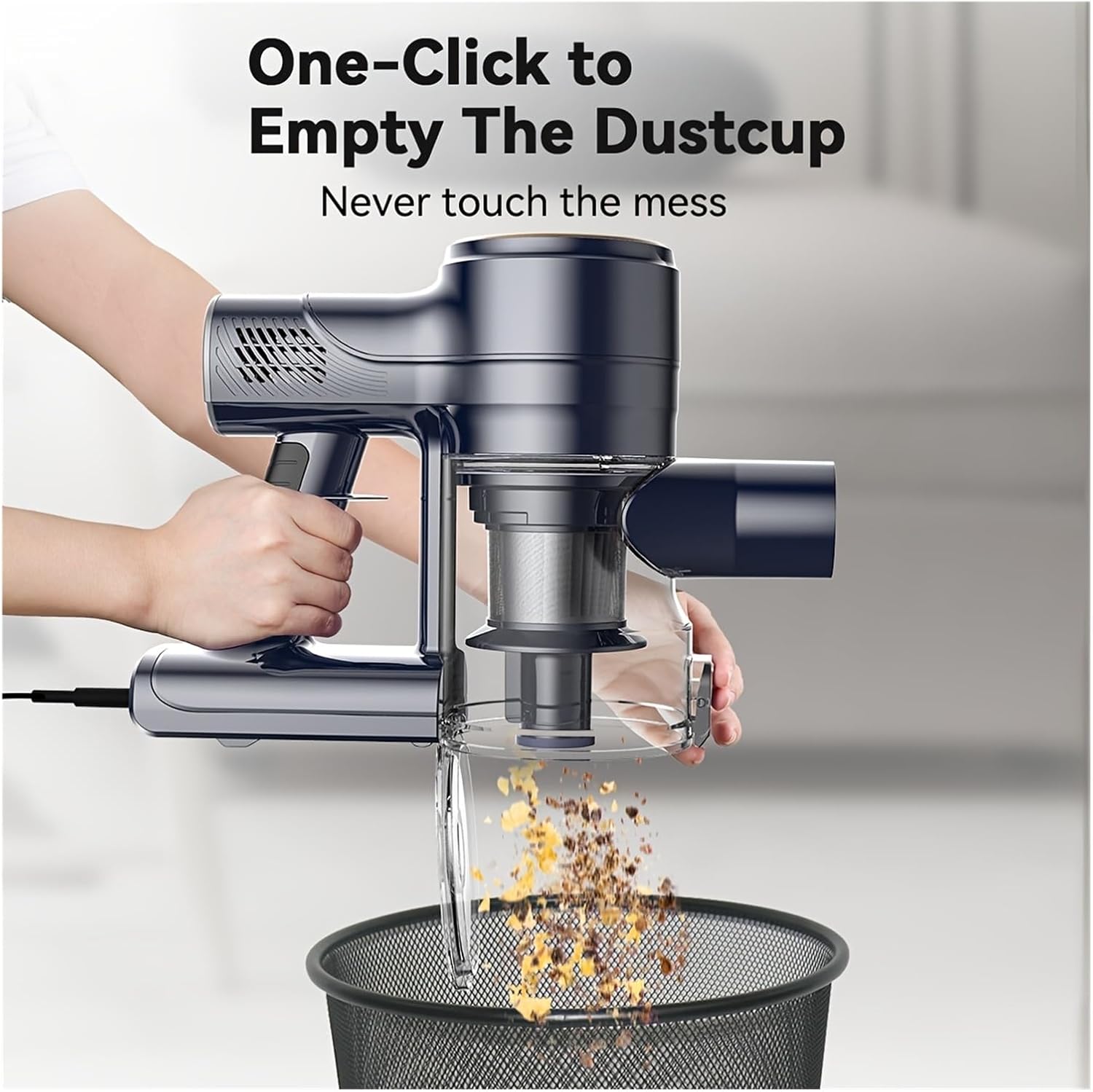 Compatible With INSE I8 Corded Vacuum Cleaner, 600W 23KPa Powerful Suction, 6-in-1 Lightweight Handheld Stick Vacuum With Free-Stand Design(Blue)