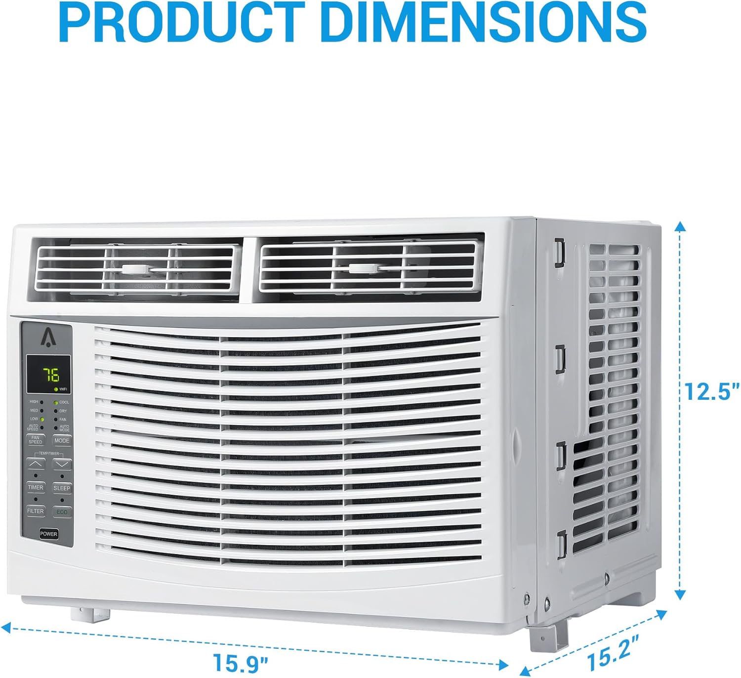 6000 BTU Window AC Unit - Quiet 51dB Air Conditioner for Rooms Up to 375 Sq.Ft, 11 EER Energy Efficient Cooling with Easy Install Kit & Washable Filter (Fits 23