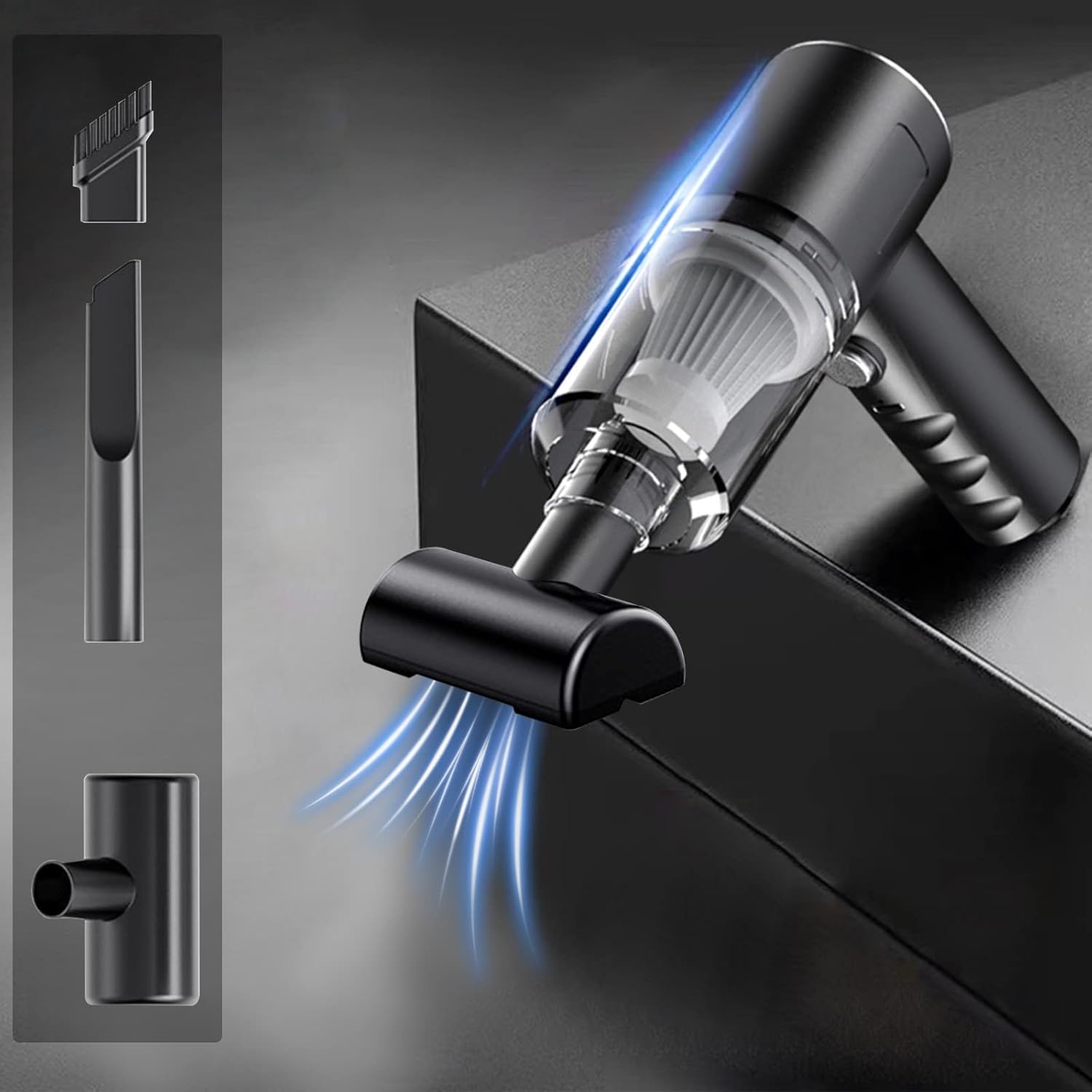 120W Powerful Suction Cordless Handheld Small Car Vacuum Cleaner - USB Rechargeable Multifunctional Portable Wet and Dry Vacuum Cleaner Tools for Home Car Office Pet Kitchen