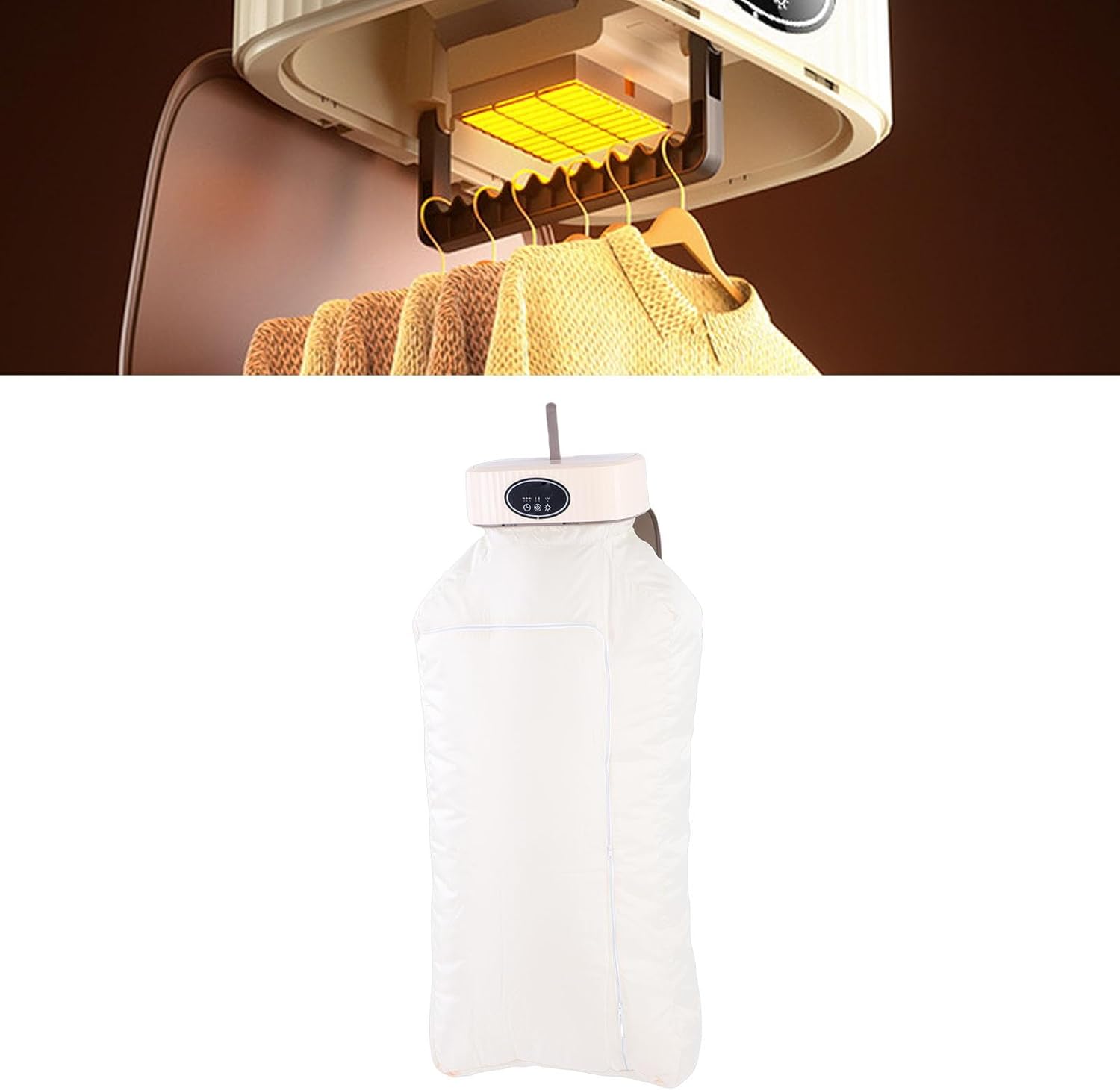 Clothes Dryer, Folding Compact Portable Laundry Drying Machine for Home Dormitory Travel Use