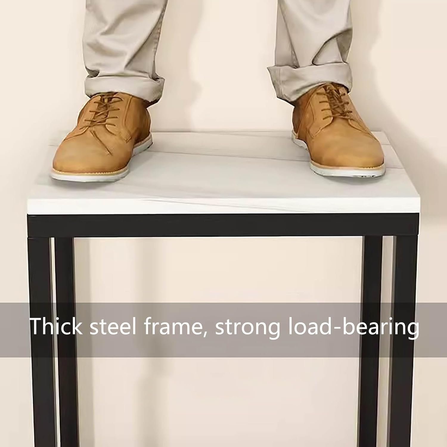 Generic Sweeping Robot Storage Rack, Floor-standing Living Room Fish Tank Rack Base Small Apartment Sofa Side Table Water Dispenser Square Table(Natural,19.7x15.7x20.9in)