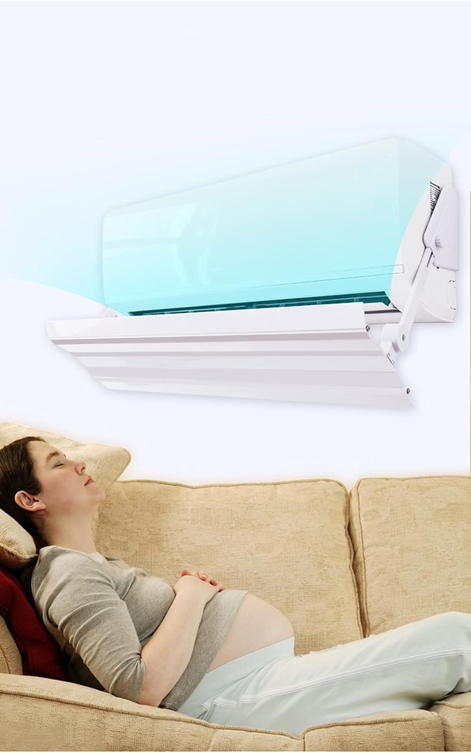 Single-Wing Air Conditioner Wind Deflector, On-Hook Air Conditioner Wind Deflector Multi-Angle Freely Adjustable Wind Deflector