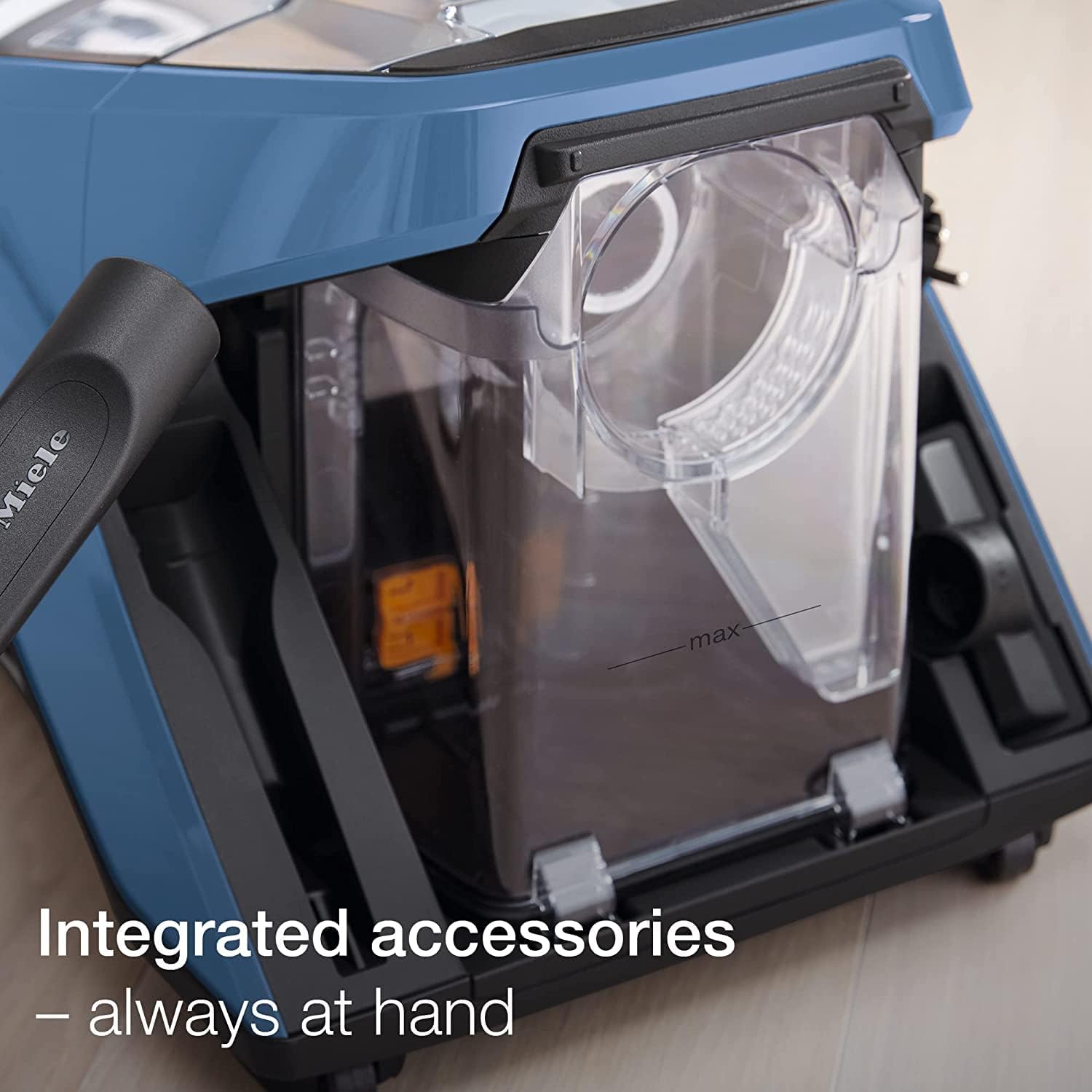 Miele Blizzard CX1 Turbo Team Bagless Canister Vacuum, Tech Blue with STB 305-3 TurboTeQ, SBB 300-3 Parquet Twister Floorhead, Dusting Brush on Handle,Crevice Tool and Upholstery Tool (7 Items)