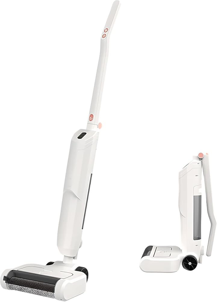 Cordless Smart Floor Washer & Vacuum Cleaner,Wet & Dry Cleaner w/LED Touch Screen,Self-Cleaning,Self-Drying,High-Speed Roller Brush,for Carpet