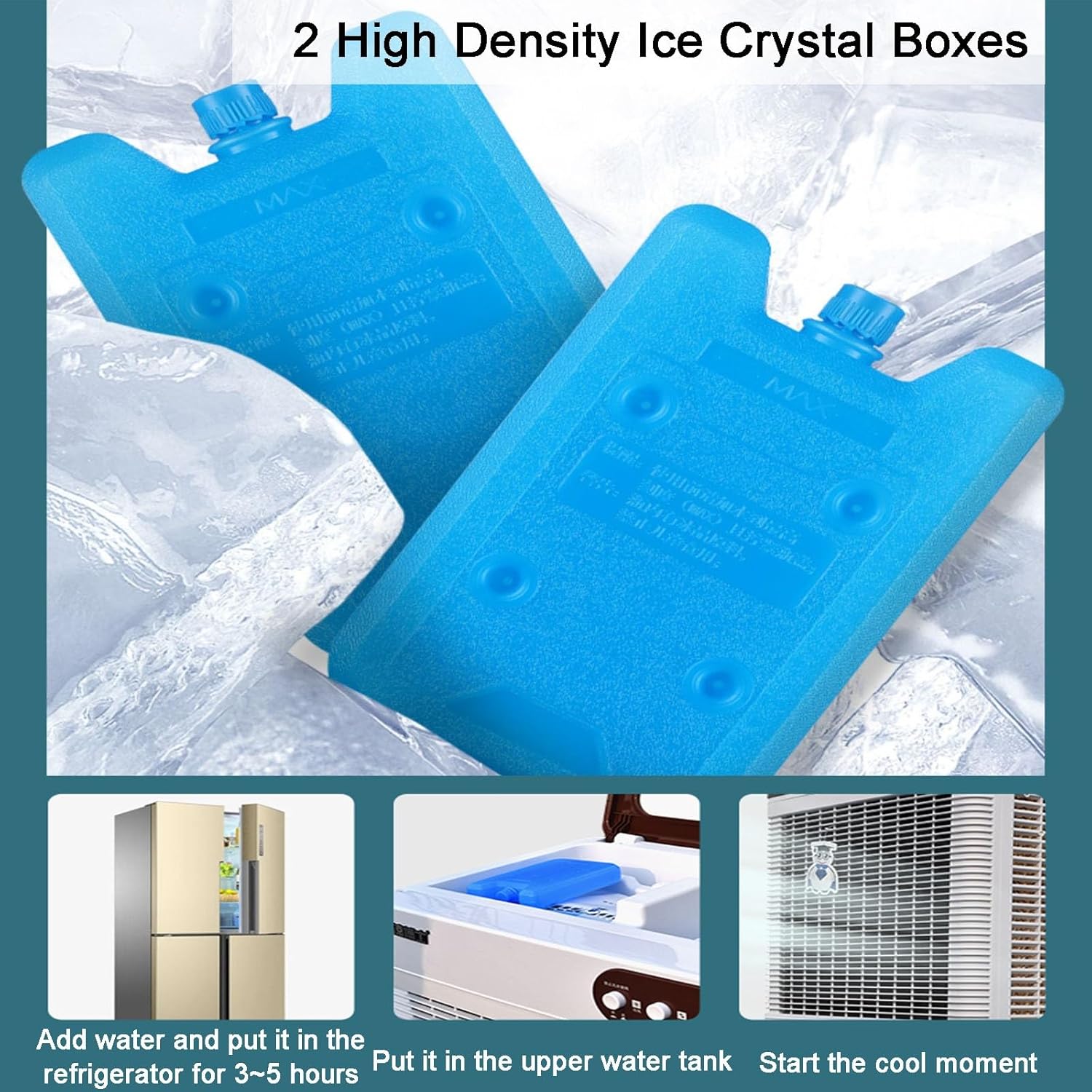 Swamp Cooler, Portable Evaporative Air Cooler, 120° Oscillation Portable Air Conditioner with Knobs, 2 Modes & 3 Speeds for Outdoor Indoor Use