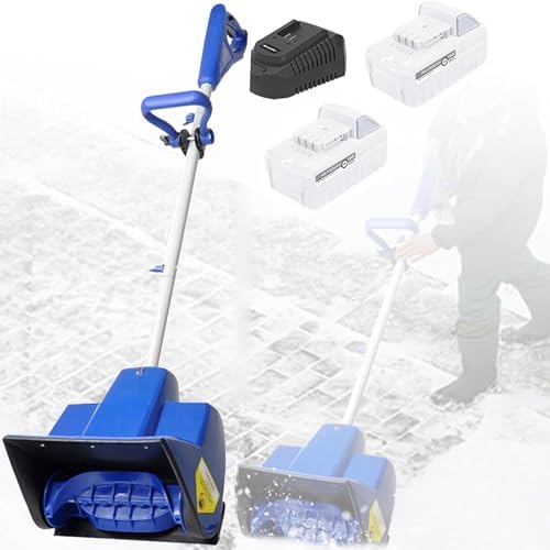 Electric Snow Shovel, Portable Cordless Snow Shovel, Electric Snow Blower with 2 Batteries and Charger, 24V/4.0ah, for Driveway, Patio, and Deck Clearing