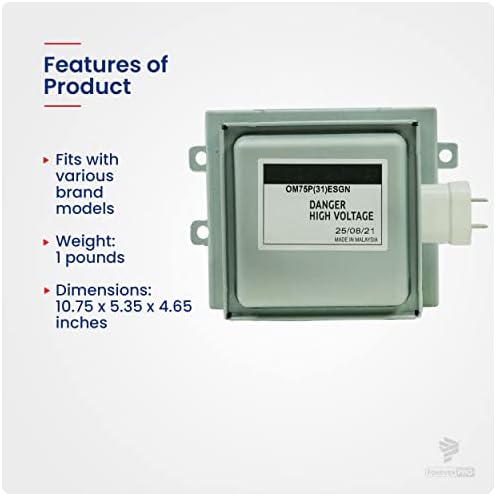 ForeverPRO OM75P-31 ESGN Magnetron for Samsung Whirlpool GE Microwave WB27X10516 W10126794 05200163 14200684 14201717