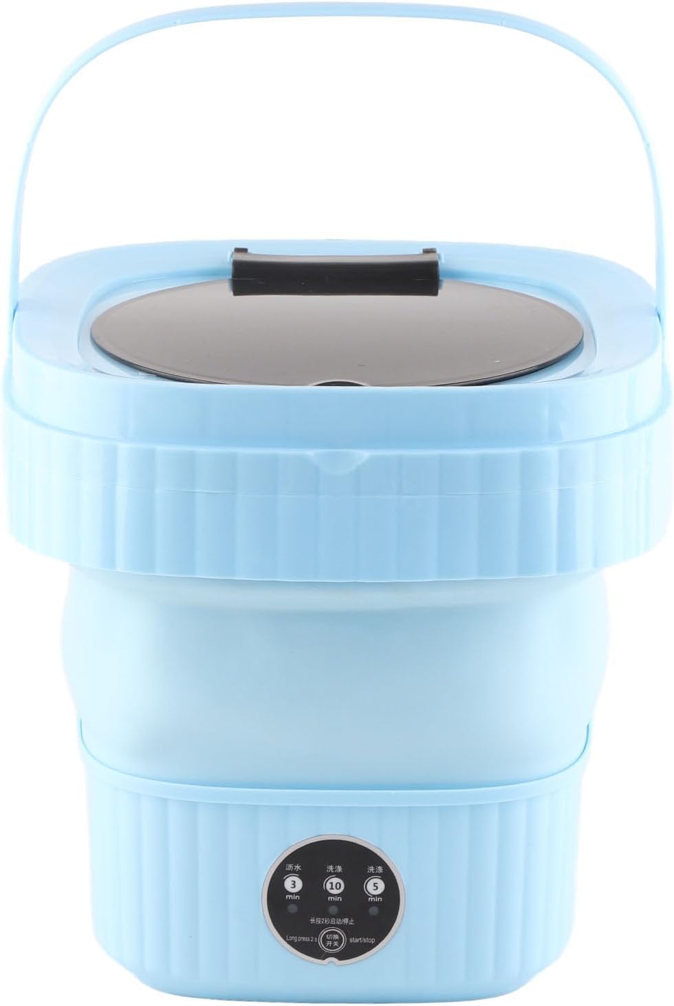 6L Foldable Washing Machine Mini Portable Washer Machine Built in Dehydrator Handle Underwear Sock Baby Clothes Personal Washing Machine For Apartment Laundry Camping RV Travel Use