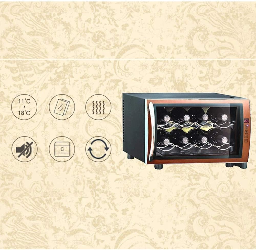 Thermoelectric Wine Cooler -8 Bottle Electric Countertop Wine Cooler Refrigerator Beverage Chiller Cellar Fridge Digital Touchscreen Display Panel
