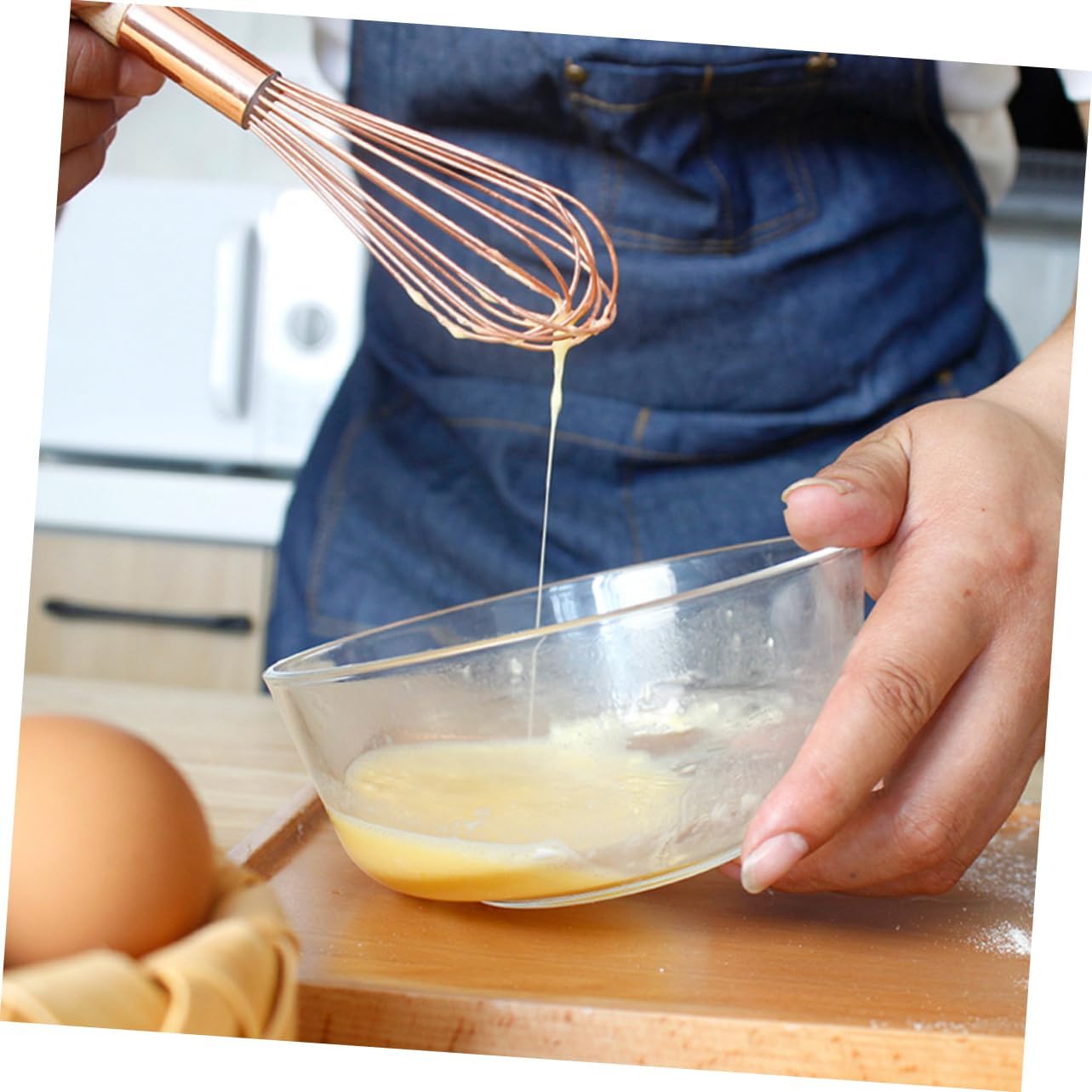 Manual Whisk Mixer Egg Blender Stainless Steel Egg Blender Kitchen Gadget for Cooking and Baking