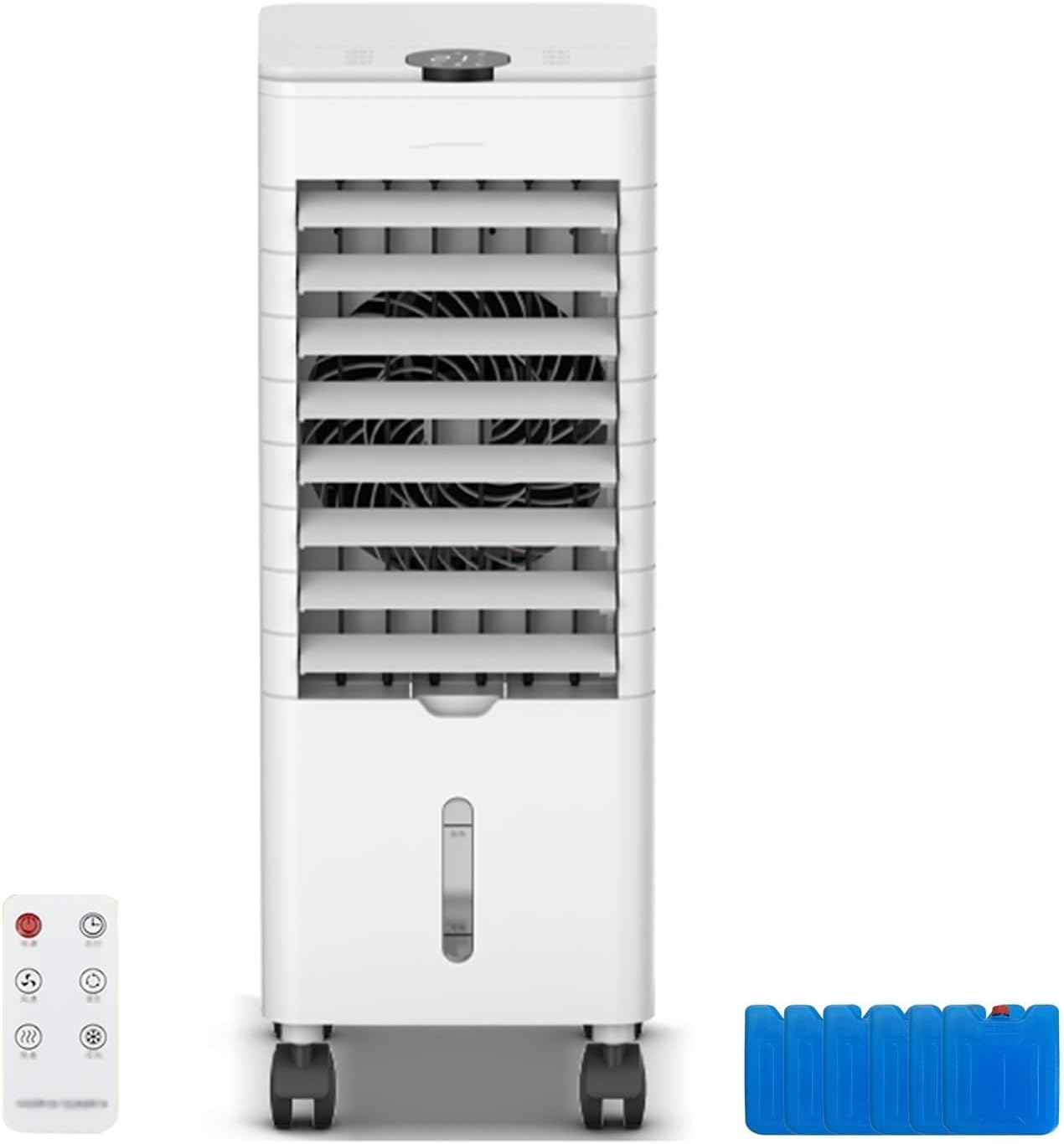 Evaporative Cooler, Portable Air Conditioners, can be Scheduled, with Handle, 3 Speeds, with Ice Curtain and 4L/2bal Water Tank, for Home Office