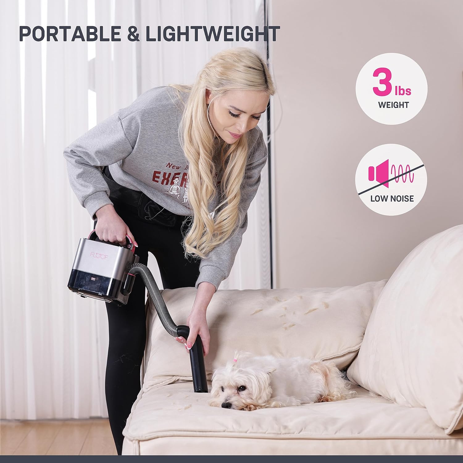 FLOOF Hand Cordless Retractable, 17000 Pa Pet Hair 2-Speed, Compact and Portable Vacuum for Car, Cube Vac, 20V Powershare Freedom (Battery and Charger Included), Gray