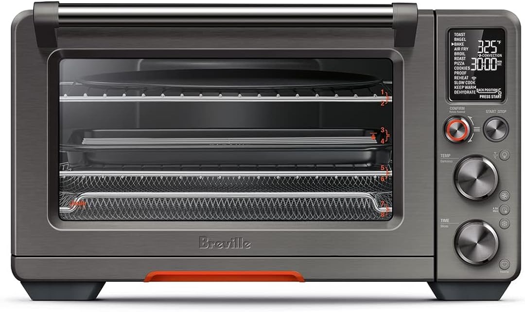 Breville BOV950BST Joule Smart Countertop Oven Air Fryer Pro, Black Stainless Steel