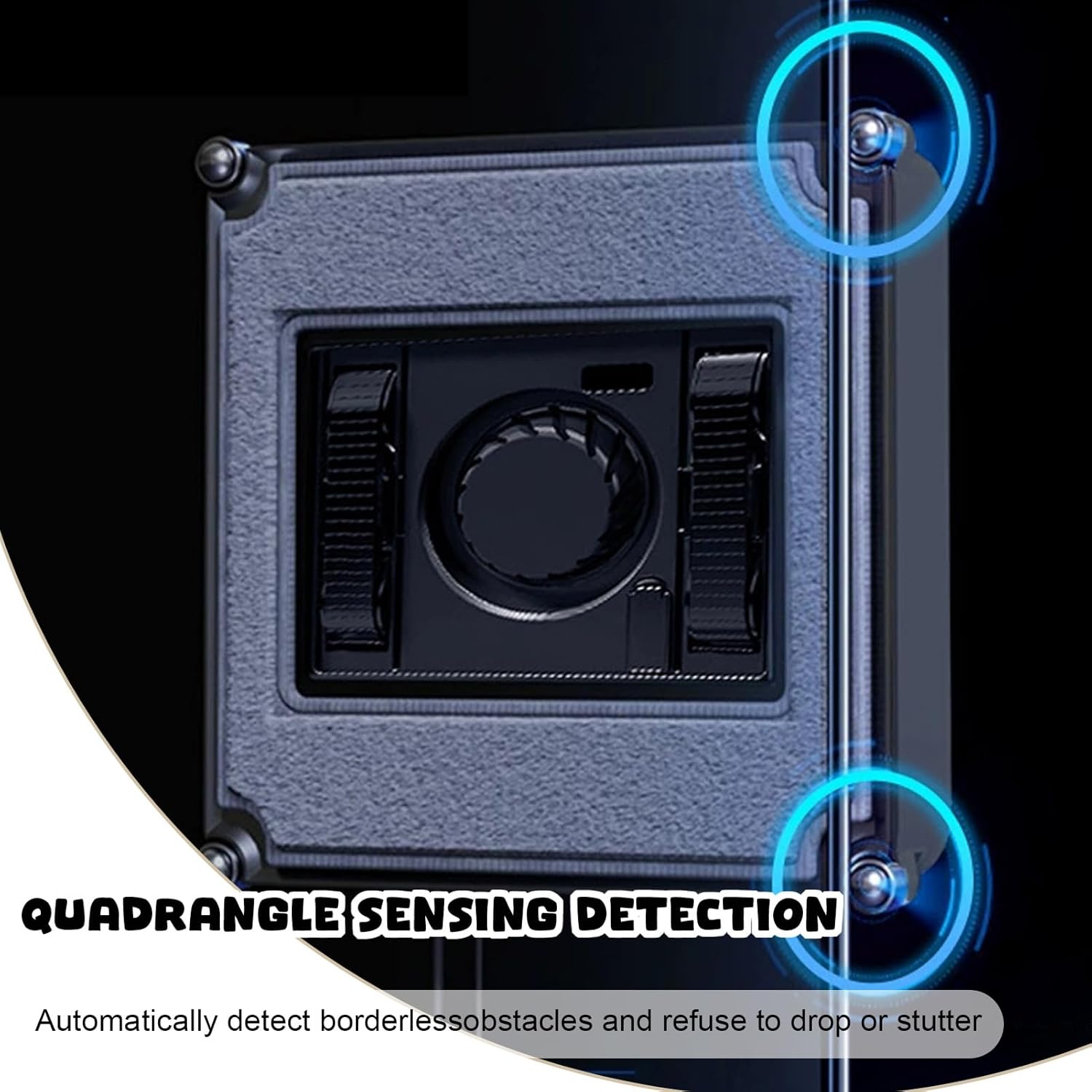 Smart Window Cleaning Robot, Automatic Window Cleaner Robot with 3000Pa Suction, Double-Sided Spray Nozzles, Remote Control and APP Control, Automatic Safety System for High-Rise Windows (Black)