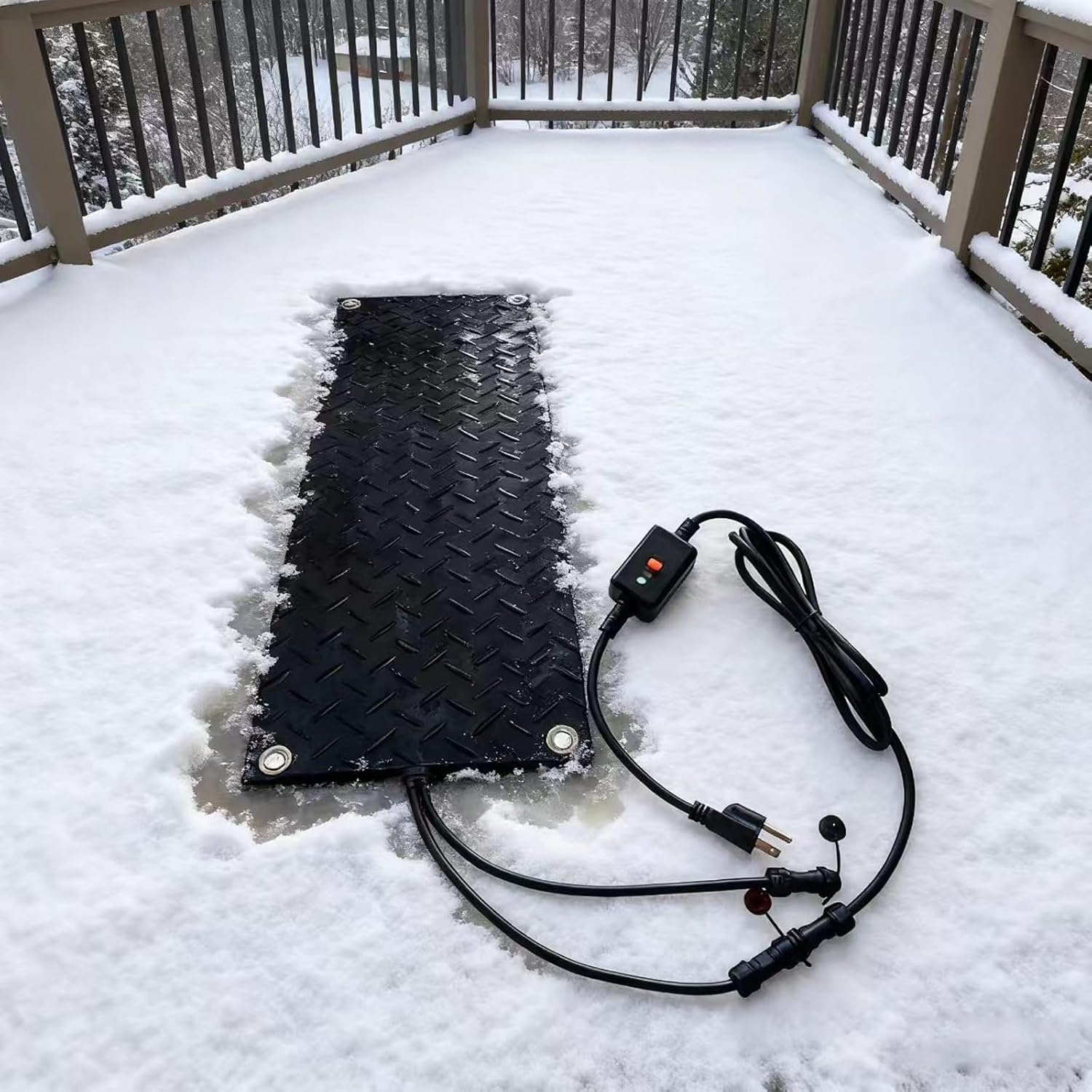 Outdoor Snow-Melting Pads are Used for Heating and de-Icing at Winter entrances/Sidewalks/driveways(40x360cm/15.7x142in)