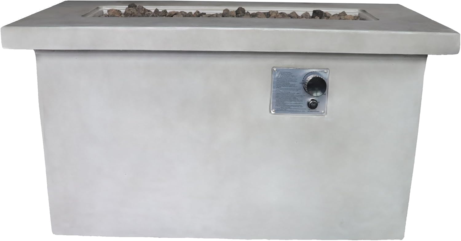 24'' H Concrete Propane,Natural Gas Outdoor Fire Pit Table XJ155