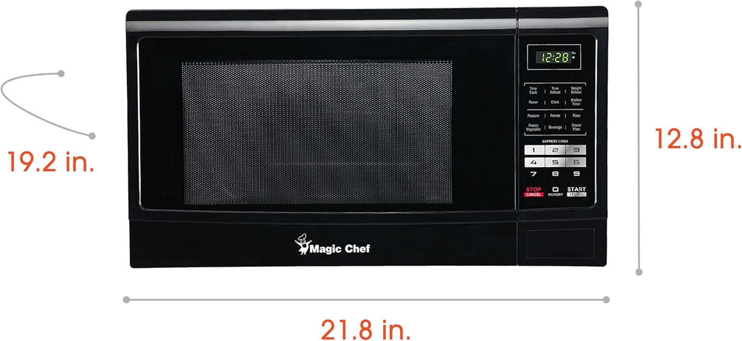 1.6 cu. ft. Countertop Microwave in Black
