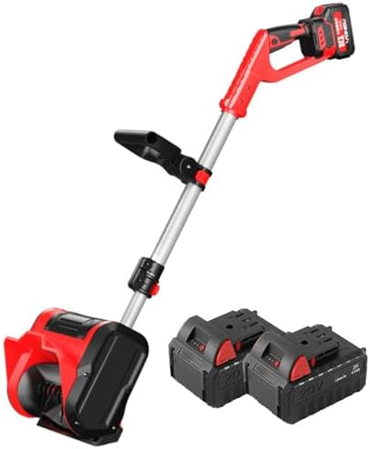 Cordless Snow Shovel, Auto Electric Snow Shovels, Rechargeable Snow Thrower 8m Throwing Distance, Battery Snow Blower (2 * 20V Battery)