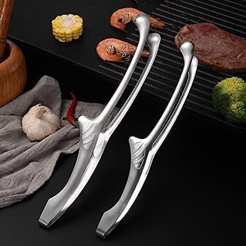 BBQ 1pc 430 Stainless Steel Golden Food Tongs Japanese Barbecue Korean Steak Kitchen Gadgets Grill Accessories