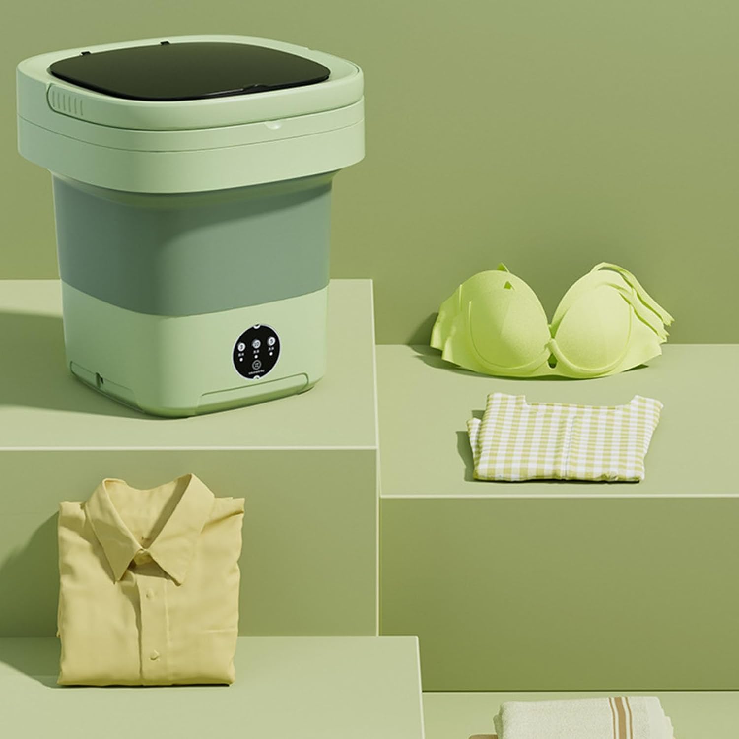 Lightweight Portable Miniature Washer Foldable Washing Machine For Travel And Apartment Laundry 11L Laundry Appliance Lightweight Underwear Washer