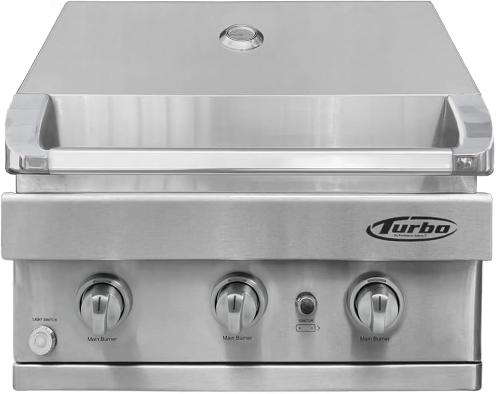 Turbo 26-inch 3-Burner Built-In BBQ Gas Grill - Propane