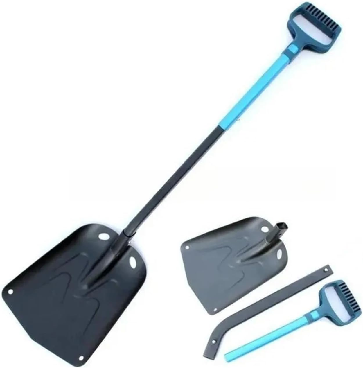 Outdoor Folding Aluminum Alloy Multi-Functional Snow Shovel Collapsible Snowboard Shovel for Car Trunk Vehicle