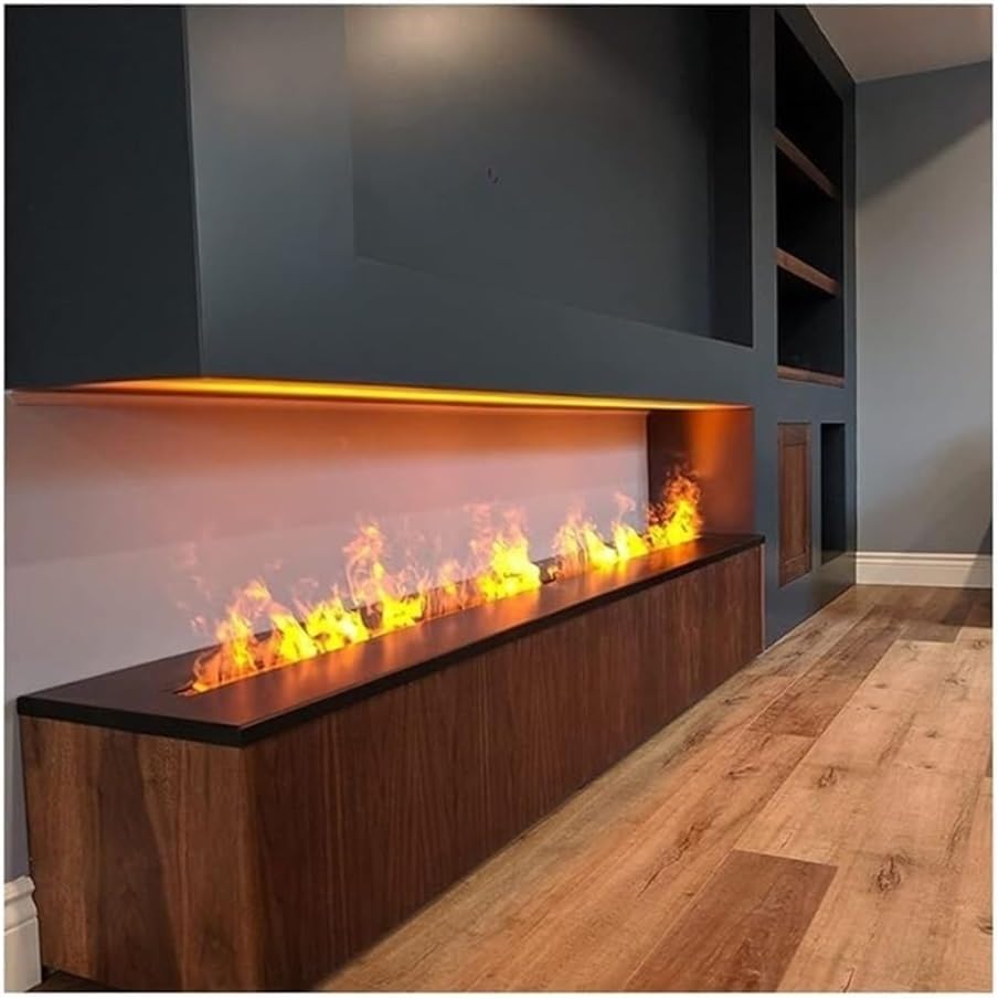 3D Water Vapor Fireplace with Humidifier Flame Water Vapor Fireplace 78.7 Inches Electric Freestanding Heater Flame Effect Electronic