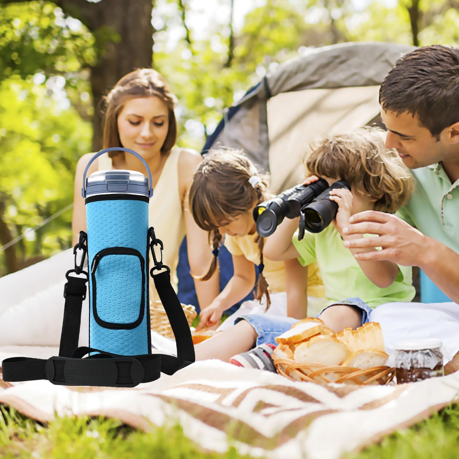 AF-WAN Portable Blender Carry Storage Bag sleeve with Shoulder Strap for Ninja BC151NV/BC51NV/BC151BK/BC151CR/BC151EM/BC151PR/BC151WH 18oz Blast Portable Blender (Blue)