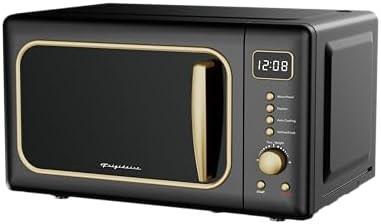 FRIGIDAIRE EMW788RETRO 0.7 cu. ft. Retro Microwave, Black-Gold