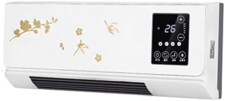 Space Heater 2000W Wall Mounted Air Cooler Conditioner Heater Fan Heating Cooling Room Bathroom Waterproof Remote Timing Air Conditioning Fan Electric Heaters(Grey) (Grey 2000W)