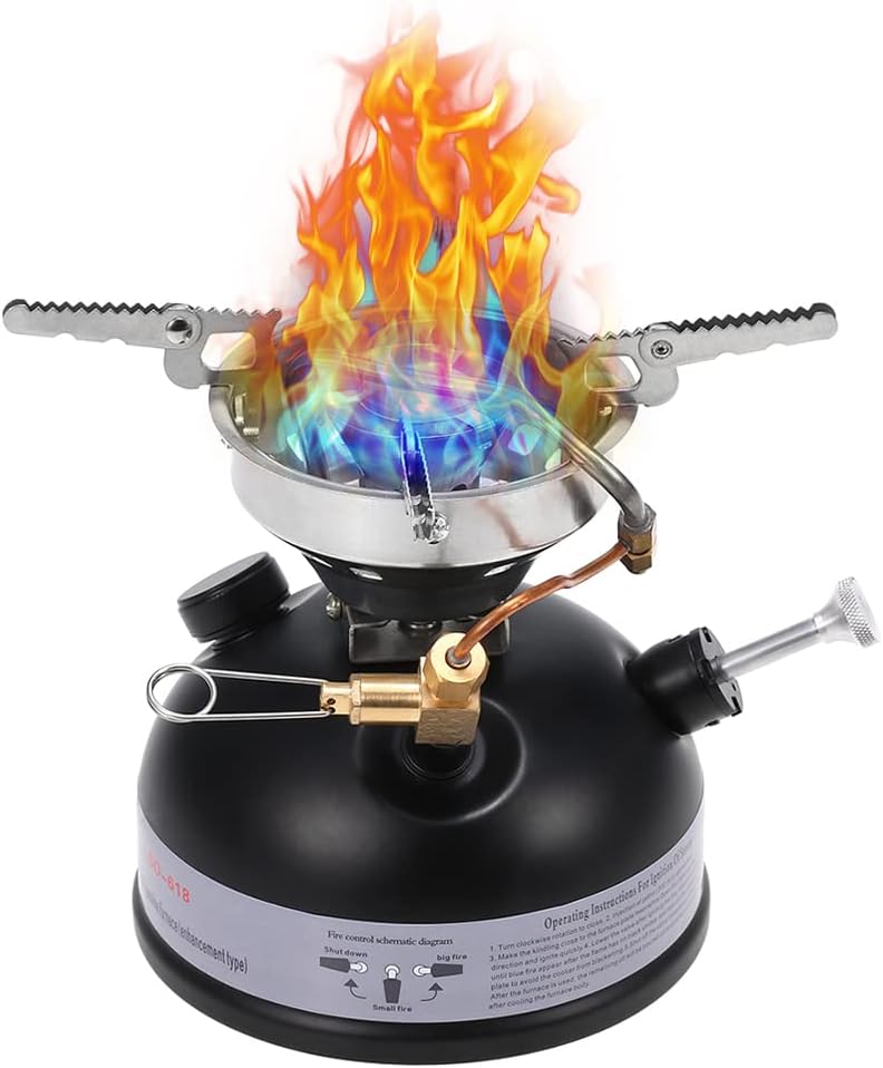 Portable Outdoor Camping Mini Gasoline Stove, Liquid Fuel Alcohol Diesel Oil Stove