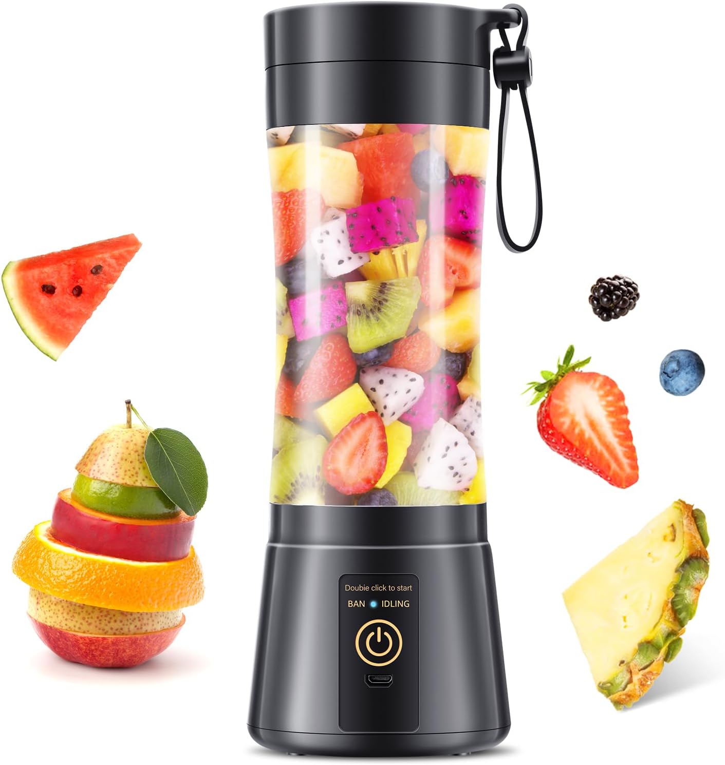 380Ml Cordless Personal Size Portable Blender - Blender Smoothies and Shakes, BPA Free Traveling Juice Cup with Powerful Blending, Freshly Squeezed in Sports/Travel/Home