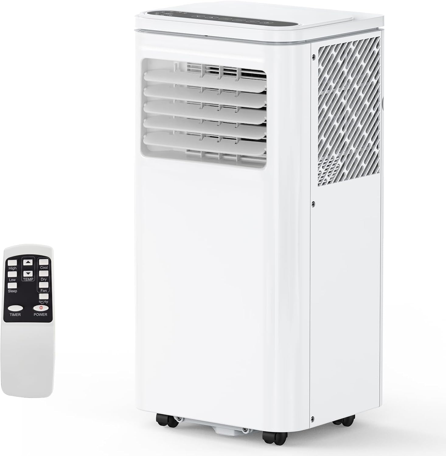 10000 BTU a/c Portable Air Conditioner Indoor Efficient 3-in-1 Cooling, Dehumidification & Fan, R32 Environmental Protection Refrigerant, 24-Hour Timer, Silent Sleep Mode, LED Display with