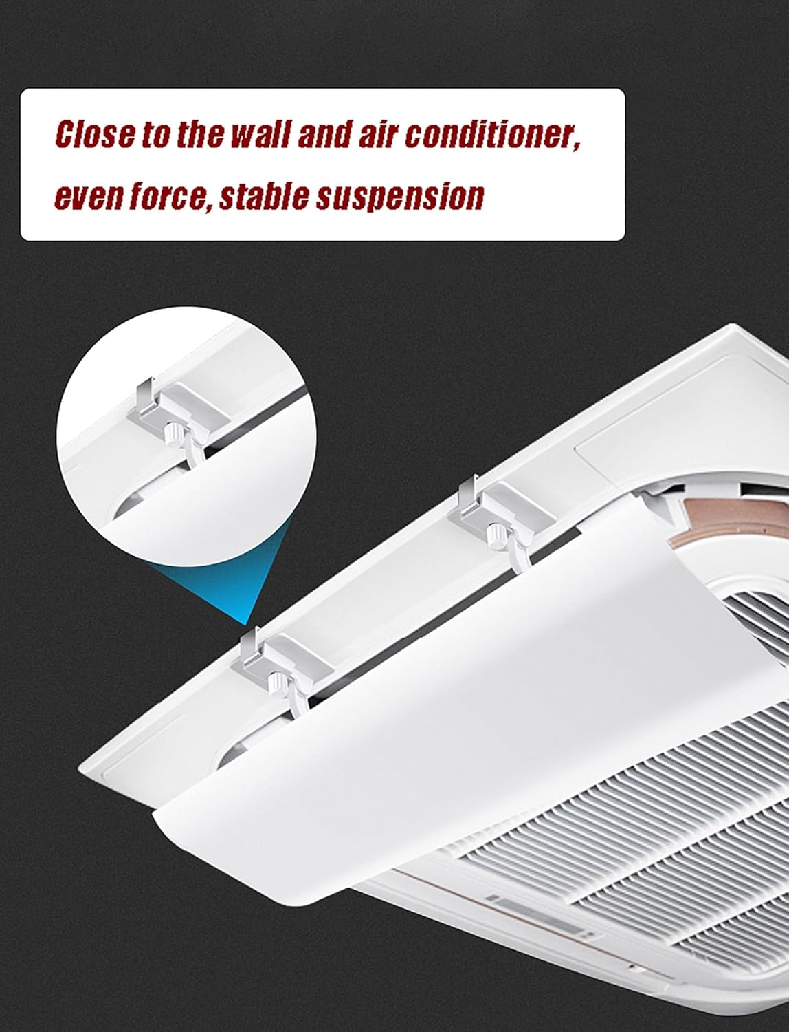 Air Conditioner Deflector for Ceiling Central Air Conditioning, Prevent The Air from Blowing Straight, Angle Adjustable