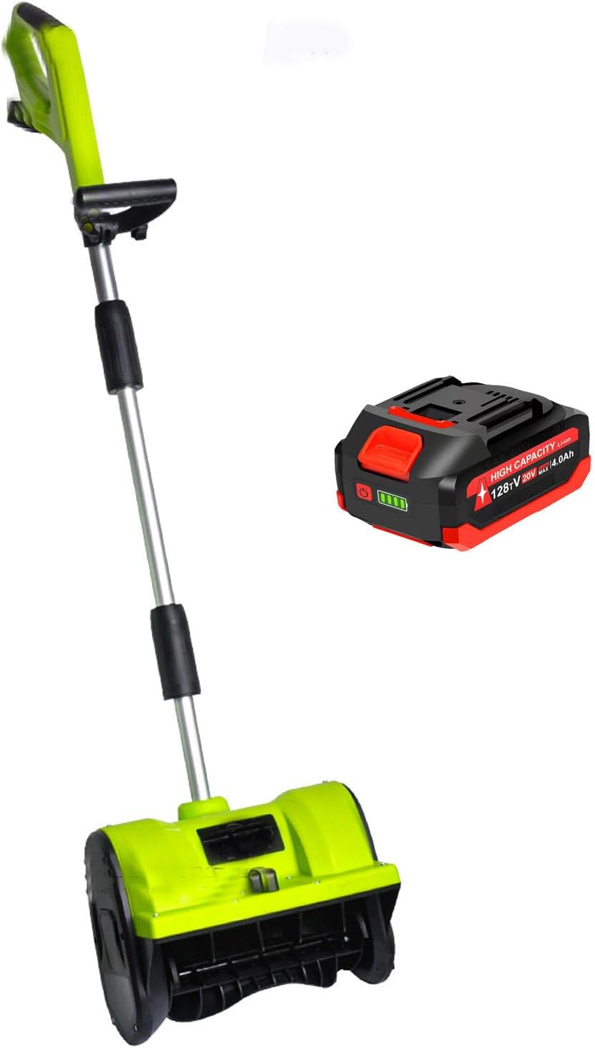 Lightweight Cordless Snow Shovel, 32cm Electric Snow Blower 20V, 9.9lb Portable Design, 20FT Throw Distance, Quick Assembly for Sidewalks/Decks/Residential Areas