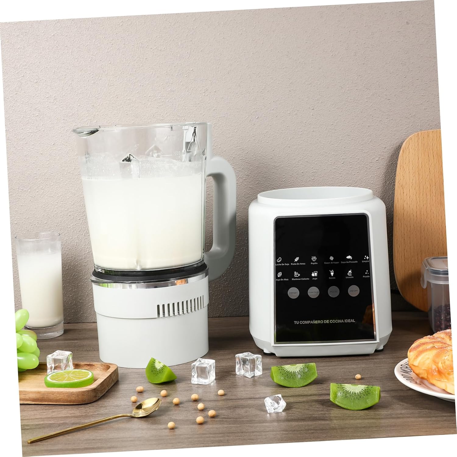 Cabilock 1.75L High Speed Smoothie Blender Multifunctional Juicer Machine with US Plug Electric Food Processor for Shakes and Ice Drinks Countertop Blender for Kitchen