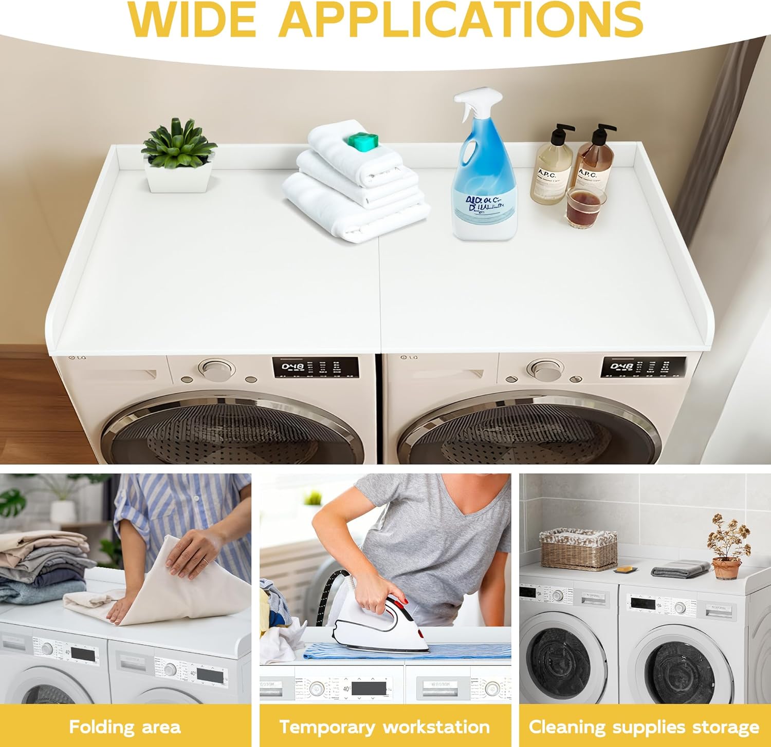 Foldable Washer Dryer Countertop, 27.5